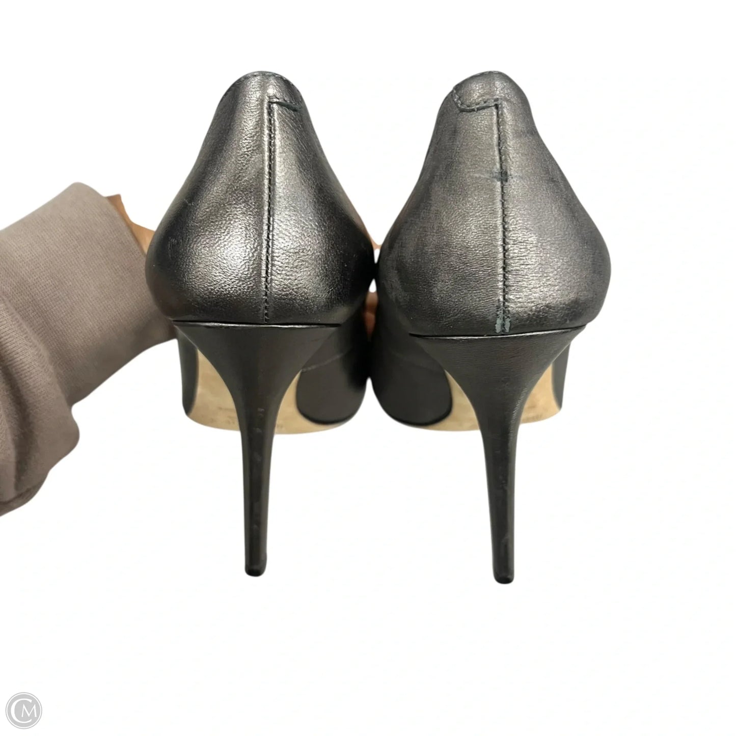 Shoes Luxury Designer By Jimmy Choo In Grey, Size: 8