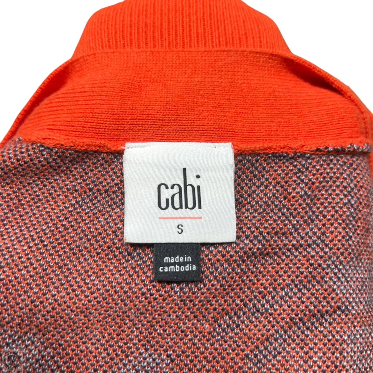 Sweater Cardigan By Cabi In Blue & Orange, Size: S