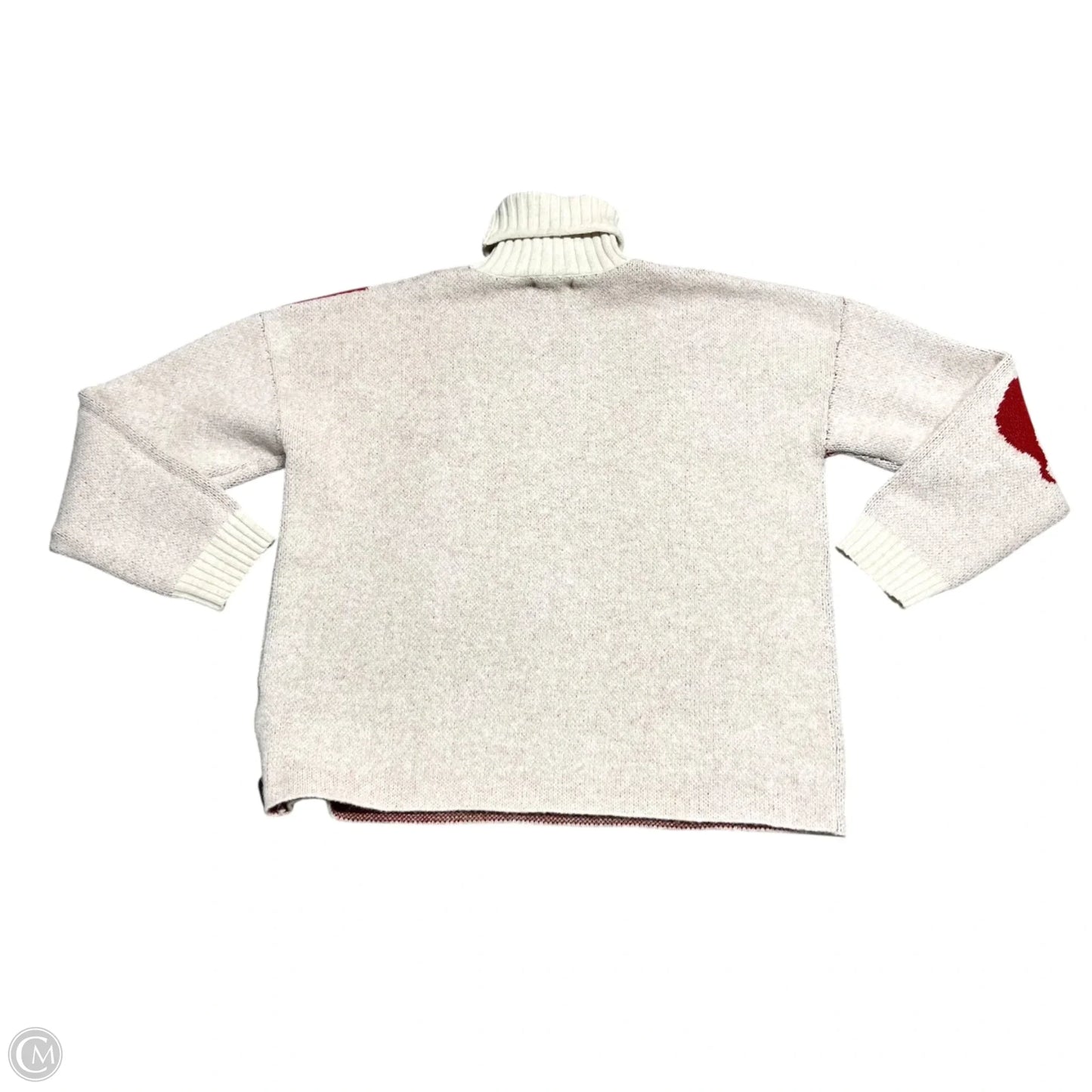 Sweater By Another Girl In Cream & Red, Size: M