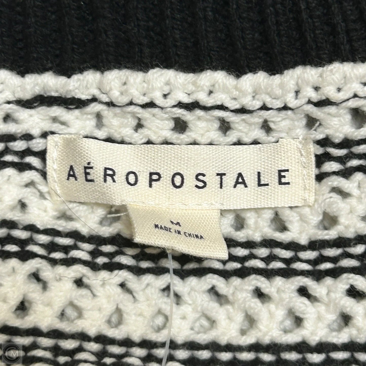 Sweater By Aeropostale In Black & White, Size: M