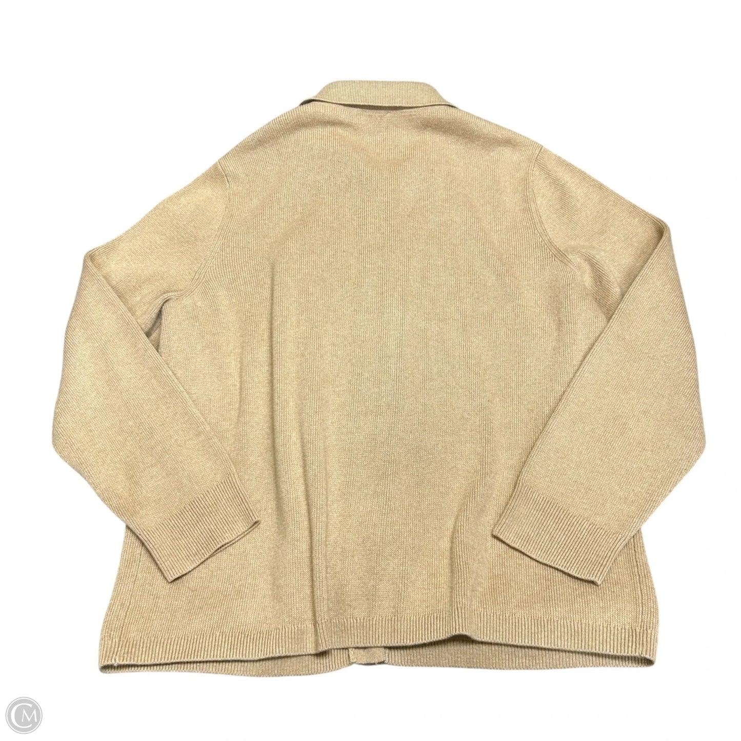 Sweater Cardigan By Talbots In Tan, Size: Xl