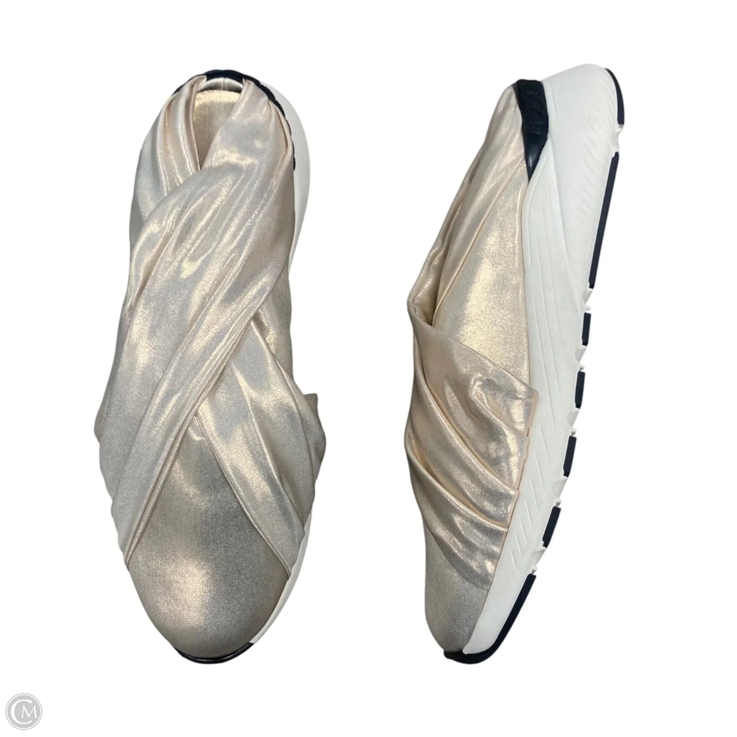 Shoes Sneakers By Casadei In Gold, Size: 9.5