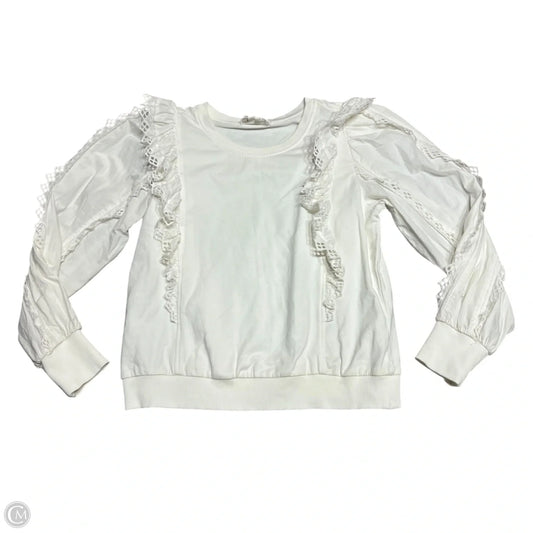 Sweatshirt Crewneck By Anthropologie In Cream, Size: S