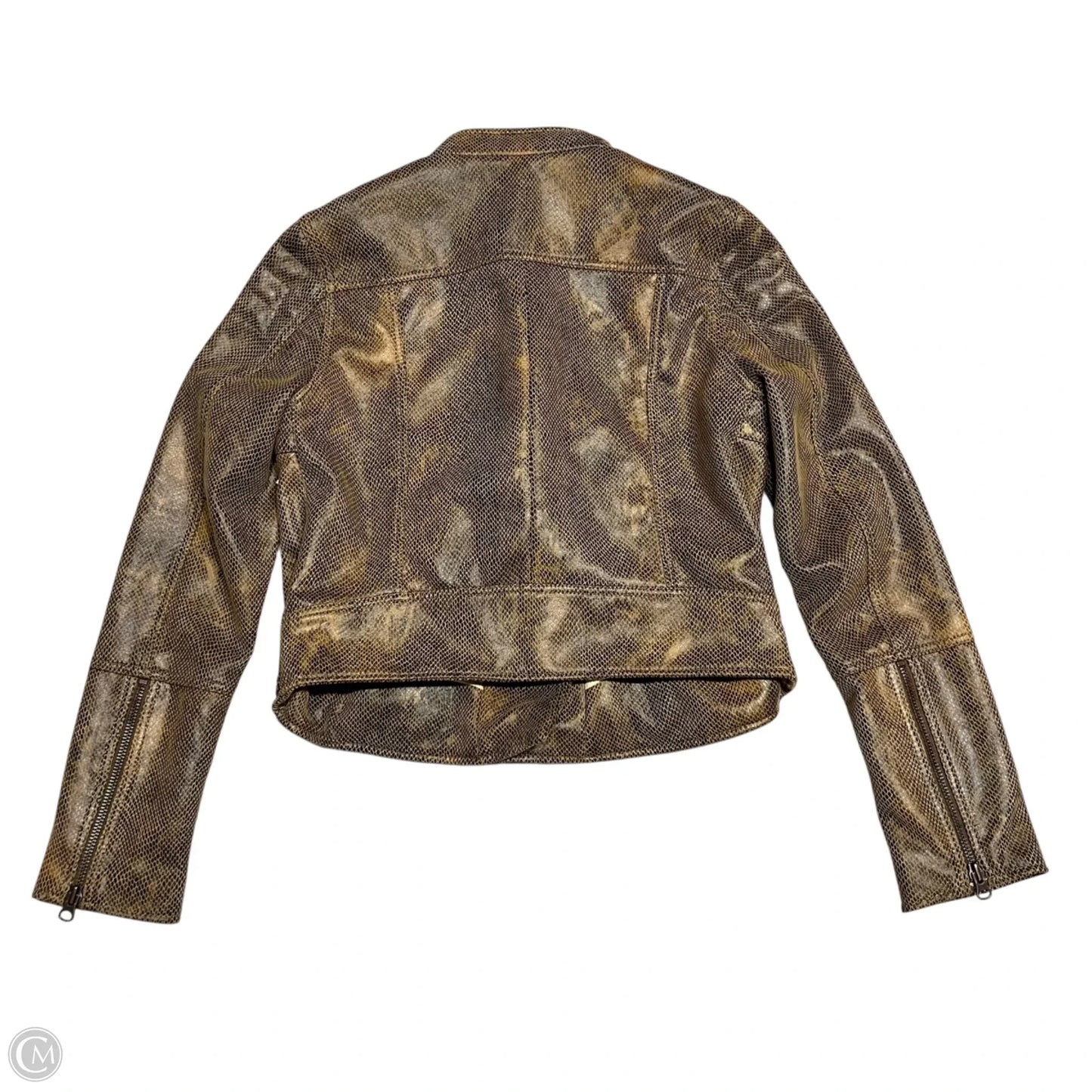 Jacket Moto By We The Free In Snakeskin Print, Size: S