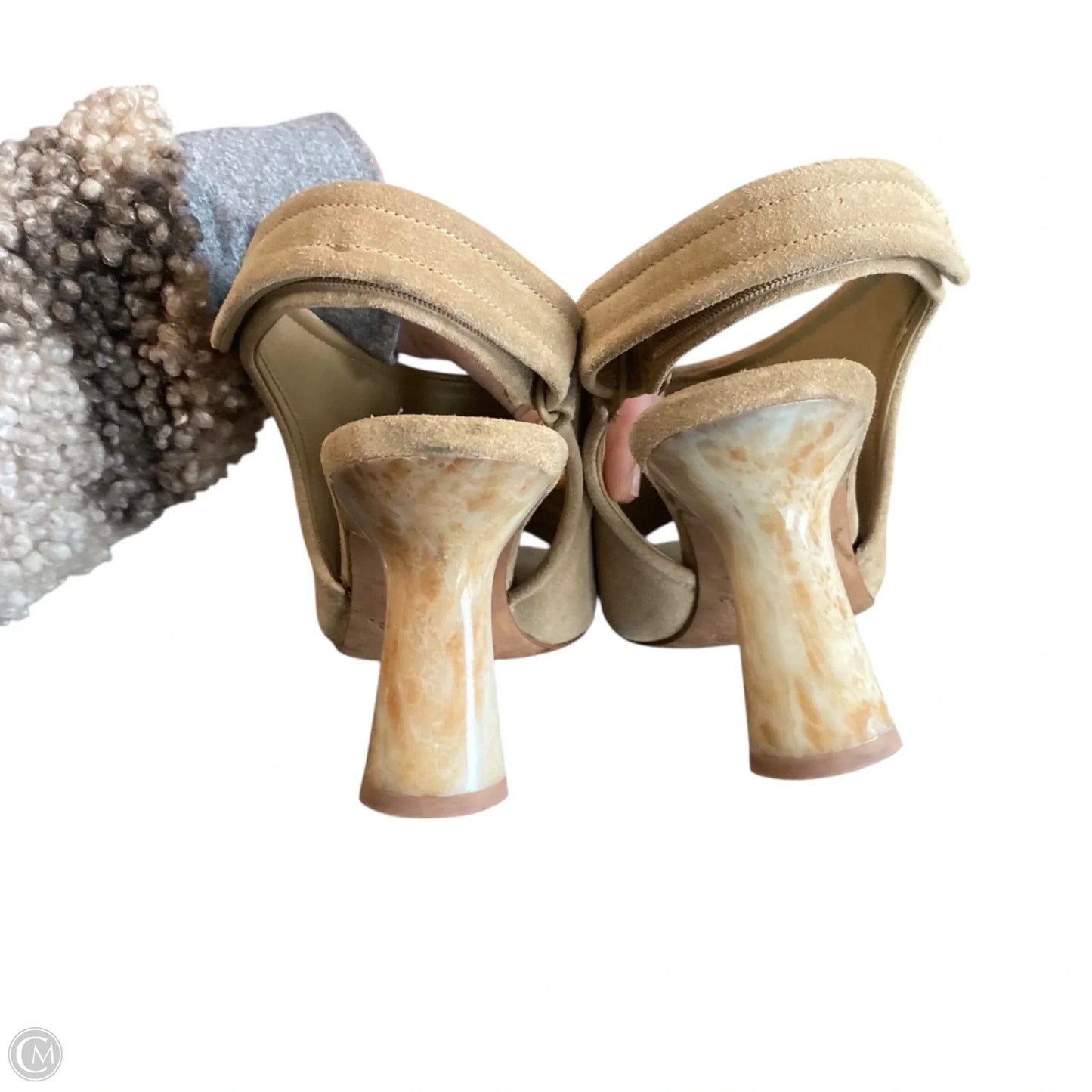 Sandals Heels Kitten By Vince In Tan, Size: 6