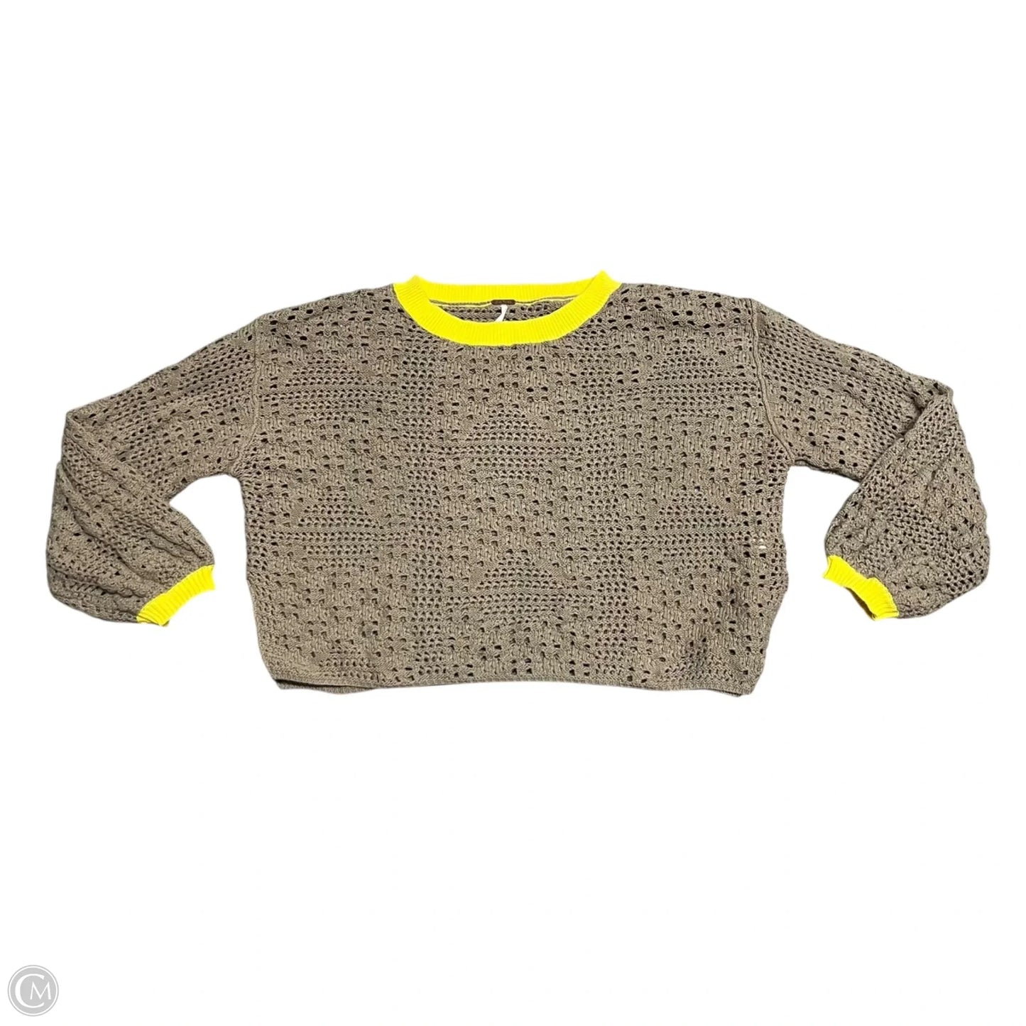 Sweater By Free People In Brown & Yellow, Size: Xs