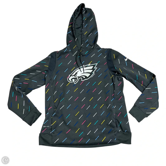Athletic Sweatshirt Hoodie By Nfl In Grey, Size: M