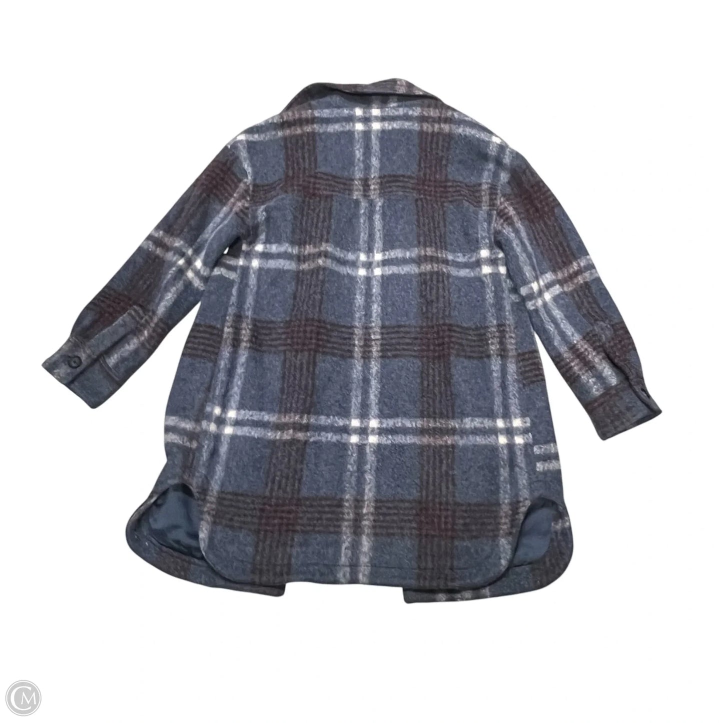 Coat Peacoat By Lucky Brand In Blue & Red, Size: M