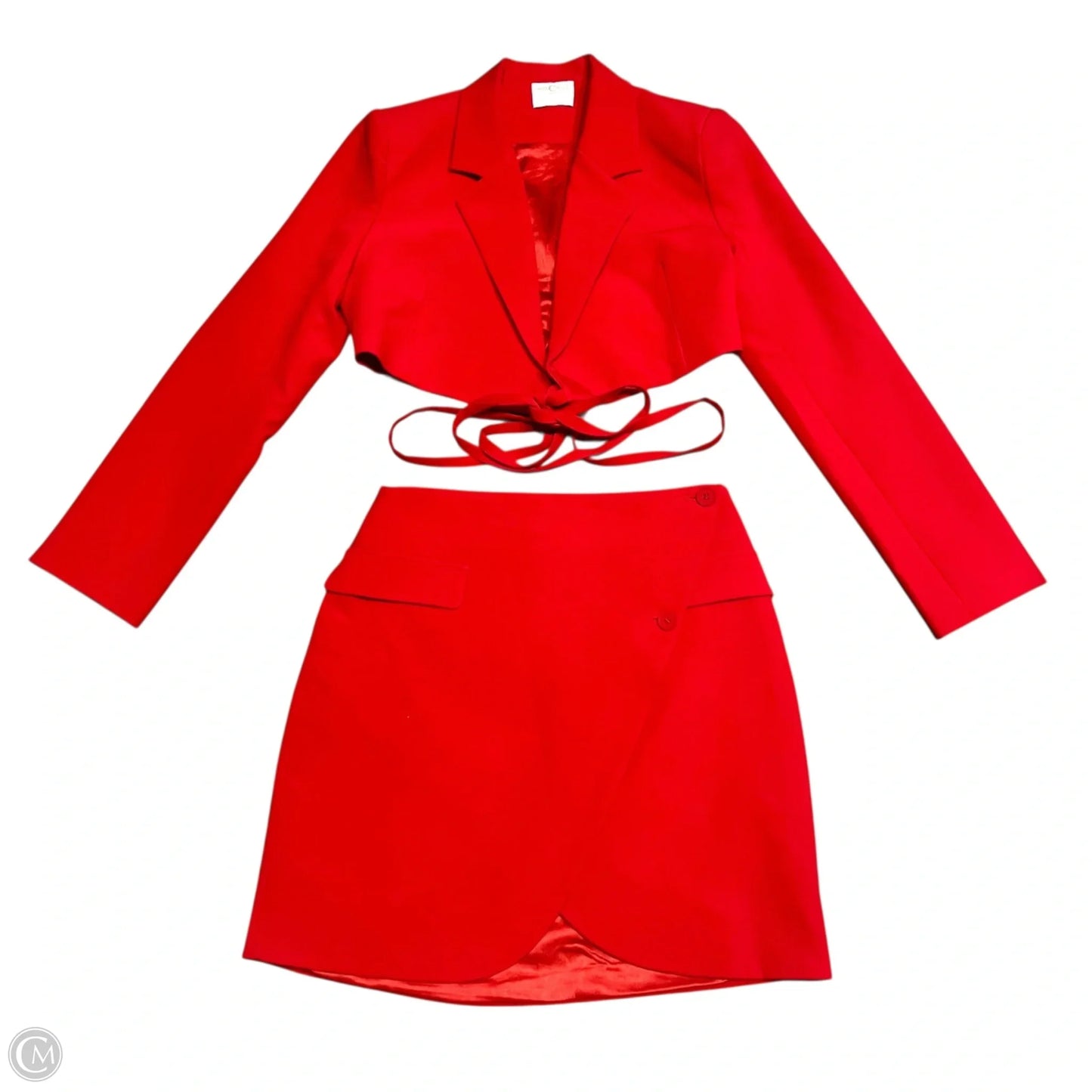 Skirt Set 2pc By Miss Circle In Red, Size: L