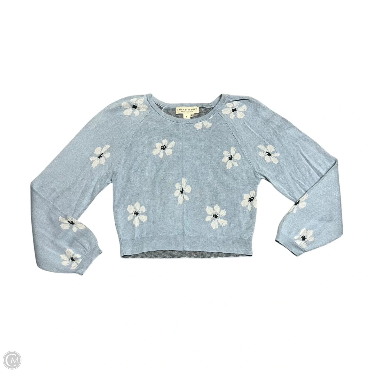 Sweater By Saltwater Luxe In Blue & Cream, Size: S