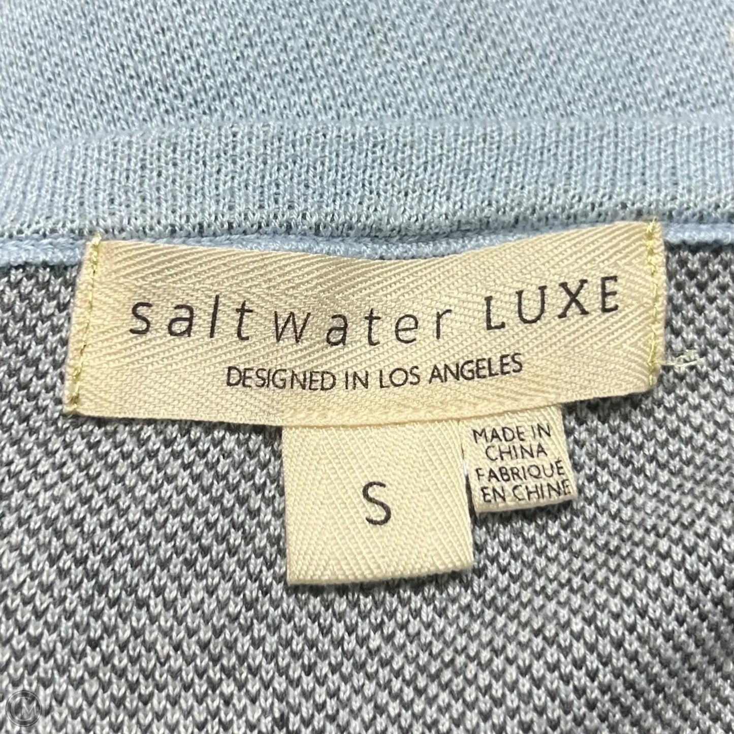 Sweater By Saltwater Luxe In Blue & Cream, Size: S
