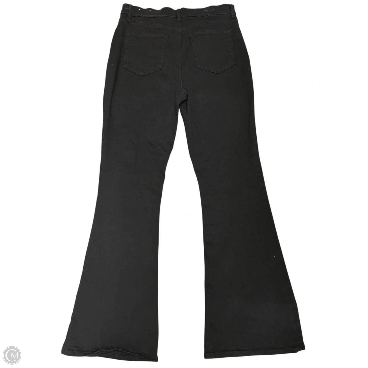 Jeans Flared By Loft In Black Denim, Size: 10