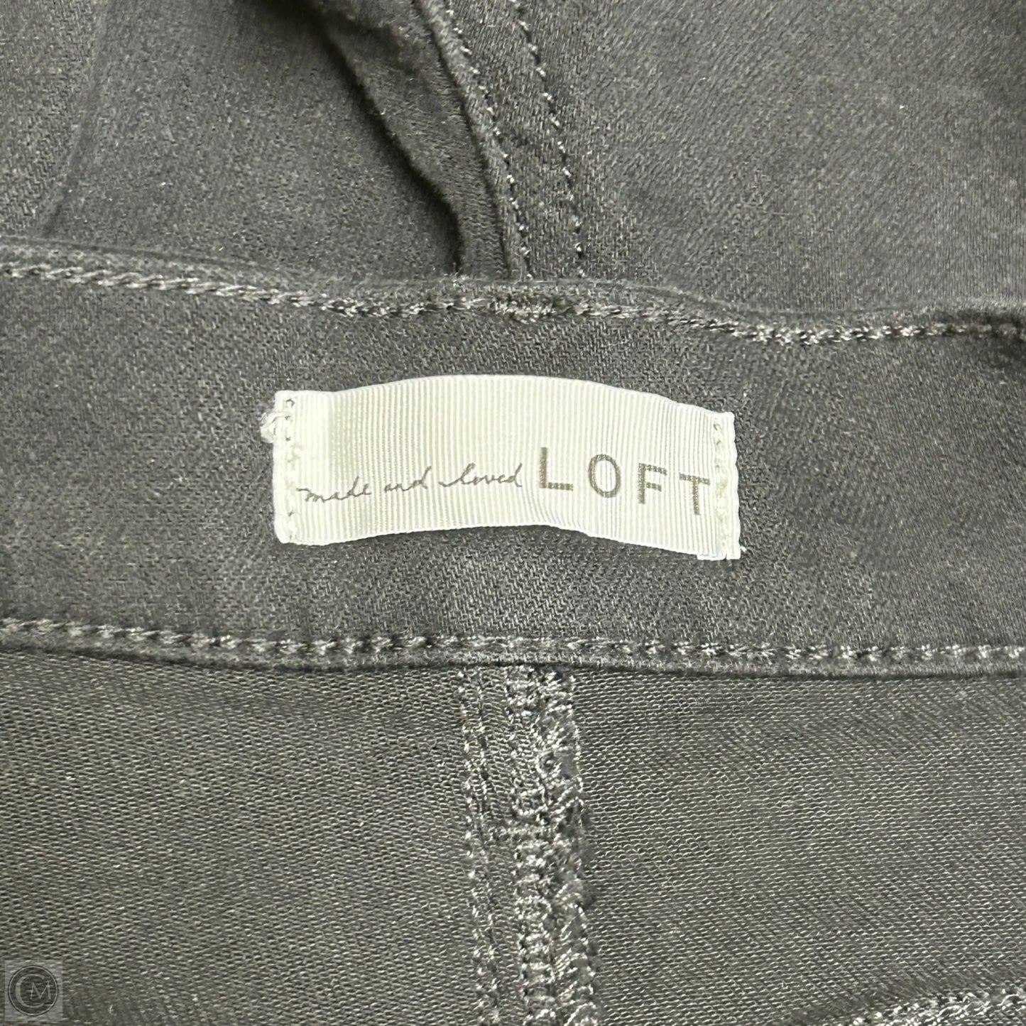 Jeans Flared By Loft In Black Denim, Size: 10