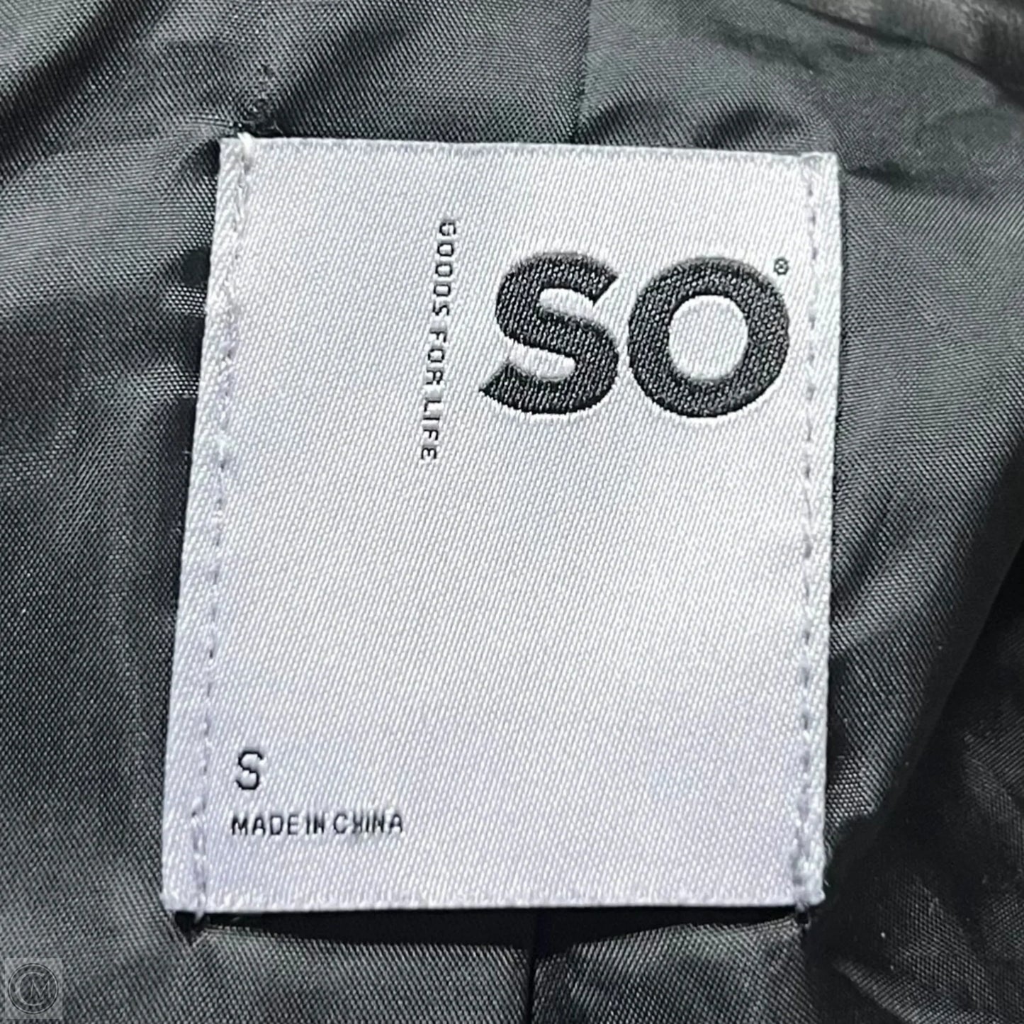 Jacket Moto By So In Grey & Tan, Size: S
