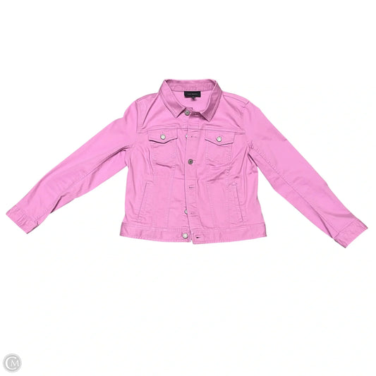 Jacket Denim By Talbots In Pink Denim, Size: M