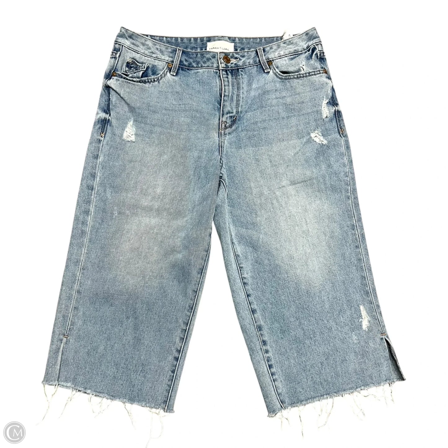 Jeans Cropped By Habitual In Blue Denim, Size: 8