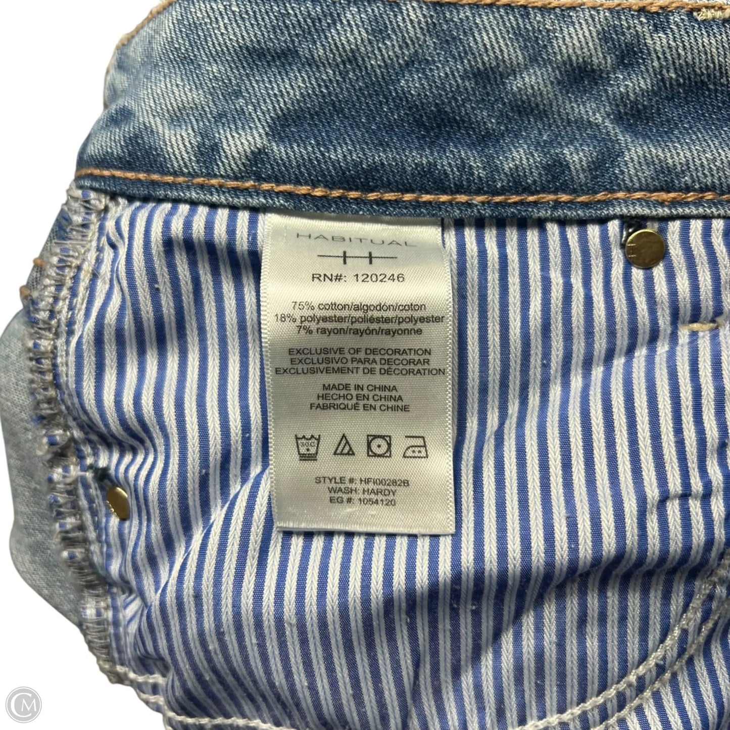 Jeans Cropped By Habitual In Blue Denim, Size: 8