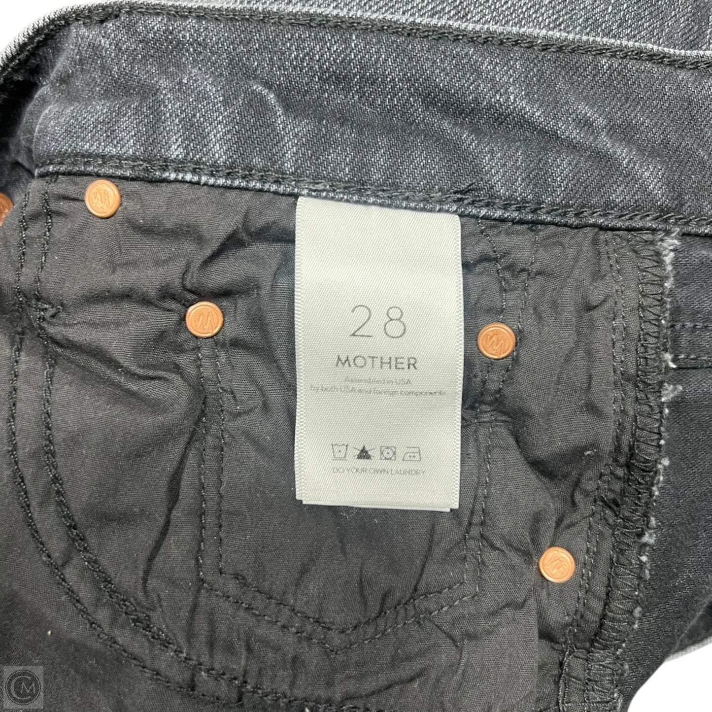 Jeans Skinny By Mother In Black Denim, Size: 6
