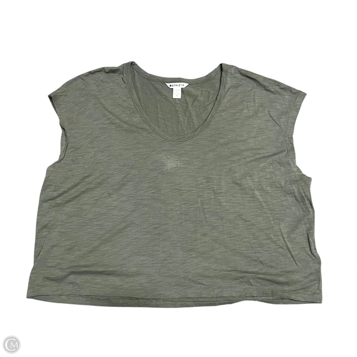 Athletic Top Short Sleeve By Athleta In Green, Size: Xl