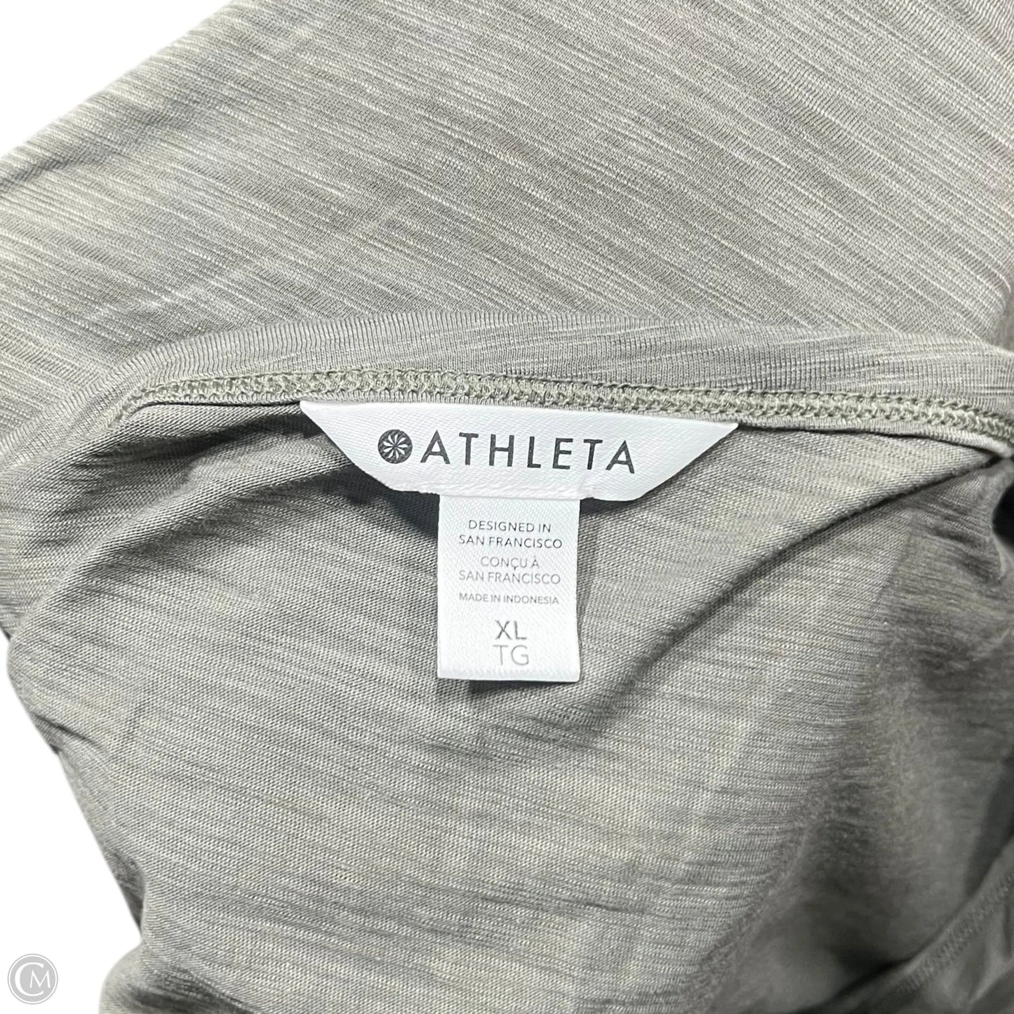 Athletic Top Short Sleeve By Athleta In Green, Size: Xl