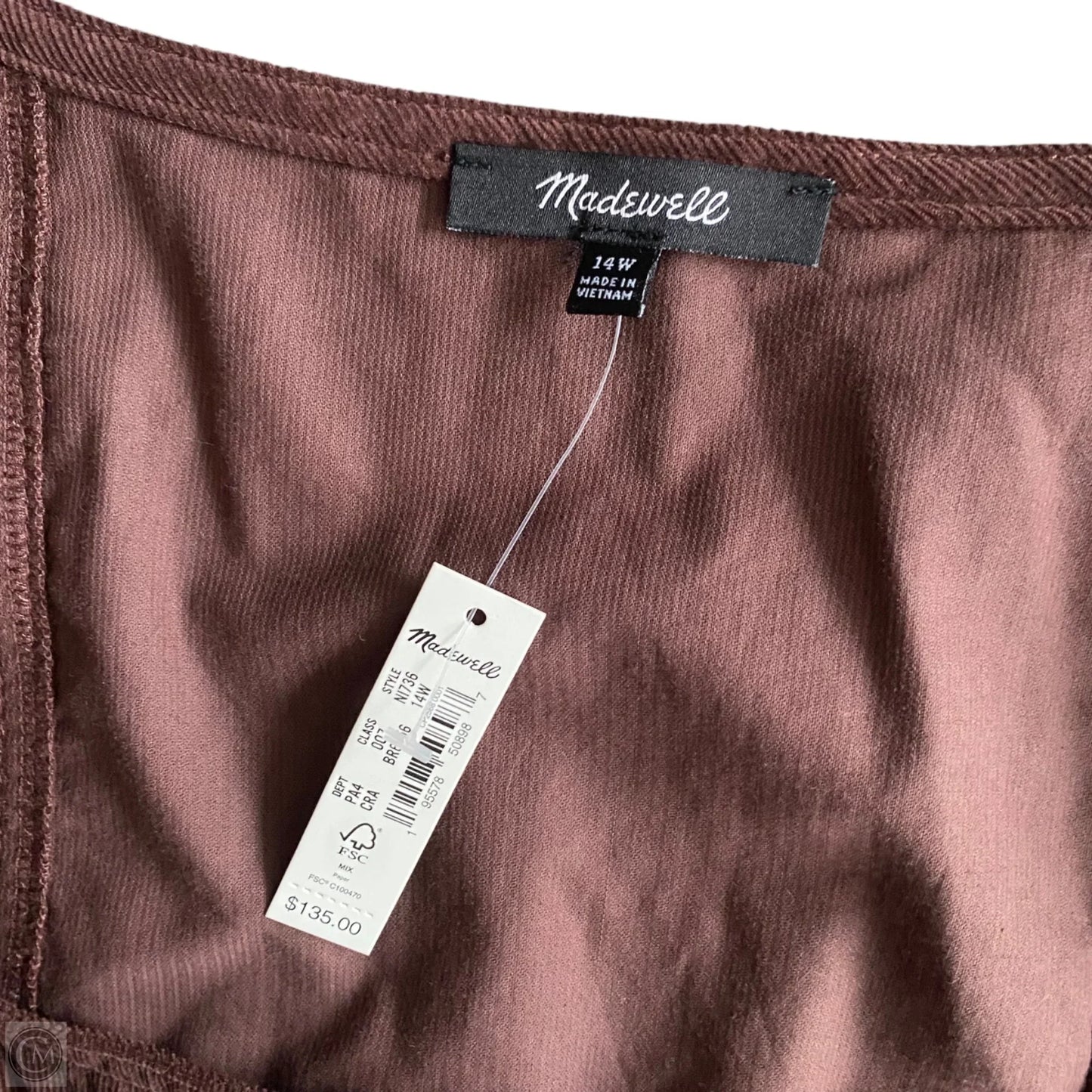 Dress Casual Midi By Madewell In Brown, Size: L