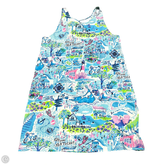 Dress Designer By Lilly Pulitzer In Blue & White, Size: L