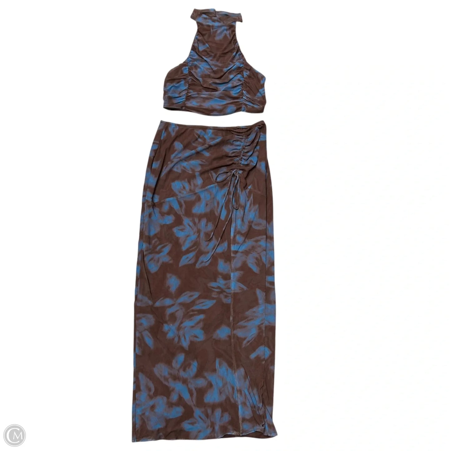 Skirt Set 2pc By Free People In Blue & Brown, Size: S