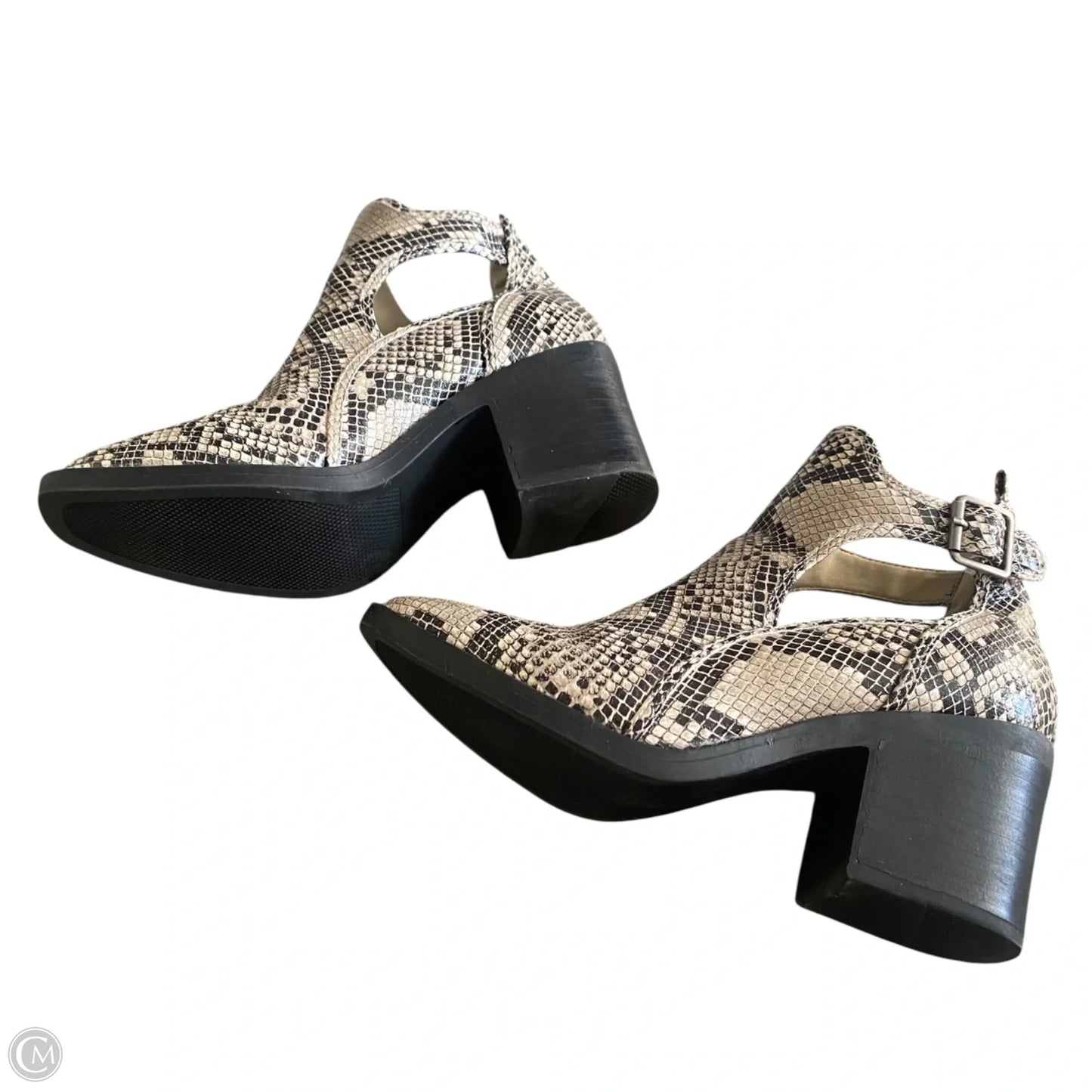 Boots Ankle Heels By Mia In Snakeskin Print, Size: 7.5