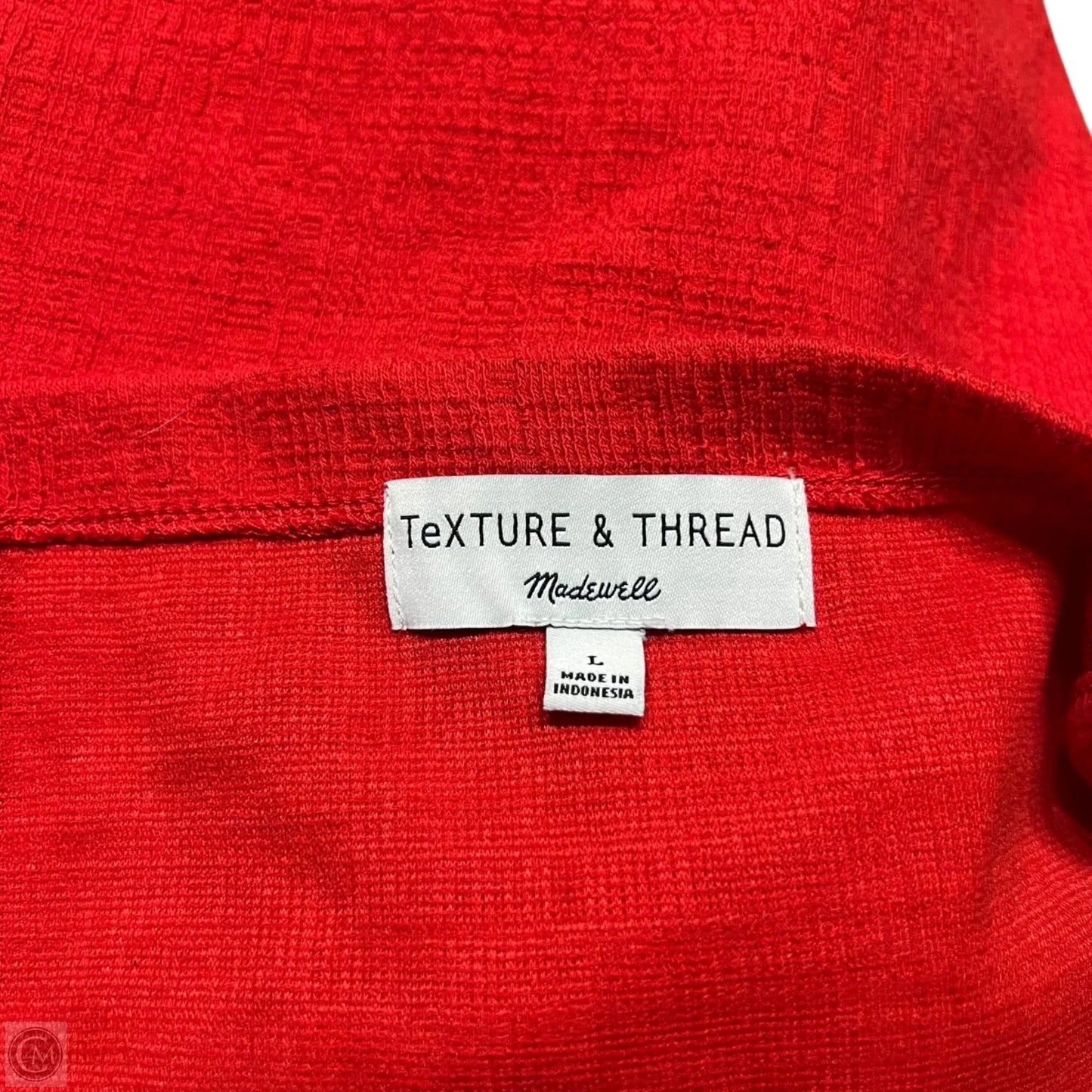 Top Sleeveless By Madewell In Red, Size: L