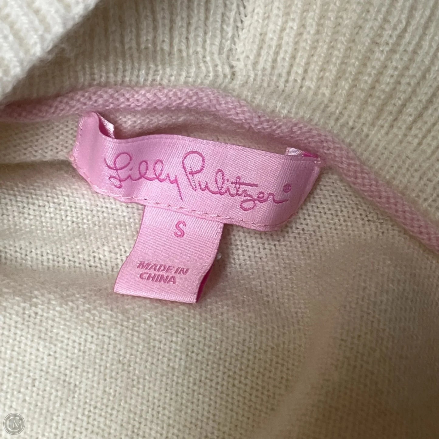 Sweater Cardigan Designer By Lilly Pulitzer In Cream, Size: S