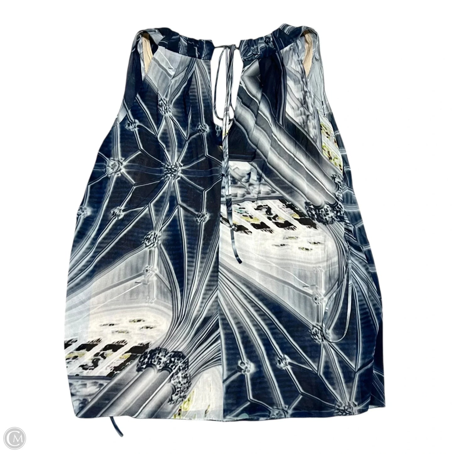 Top Sleeveless Designer By Vera Wang In Blue, Size: S