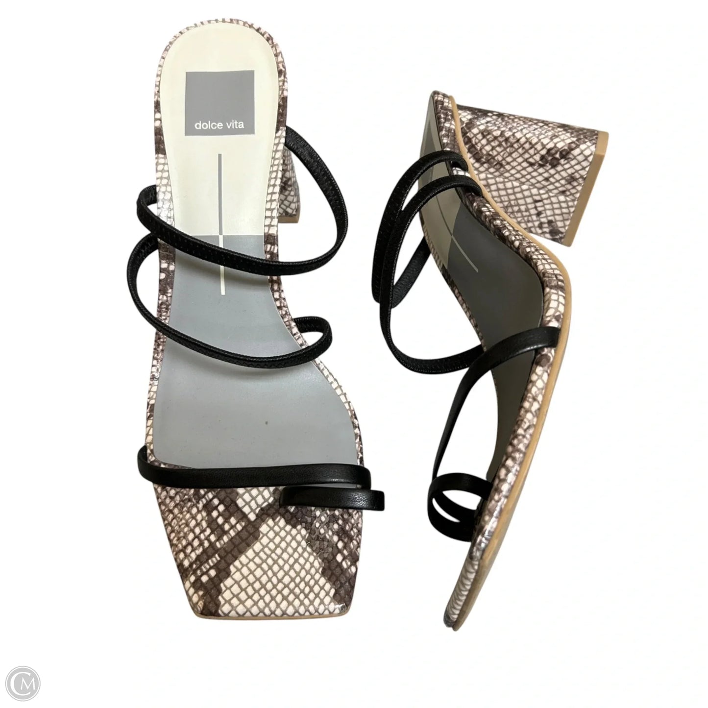Sandals Heels Block By Dolce Vita In Snakeskin Print, Size: 9.5