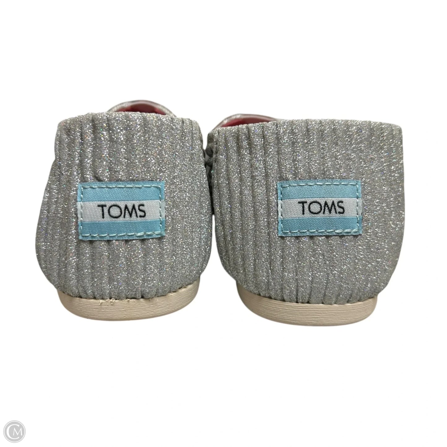 Shoes Flats By Toms In Silver, Size: 9.5