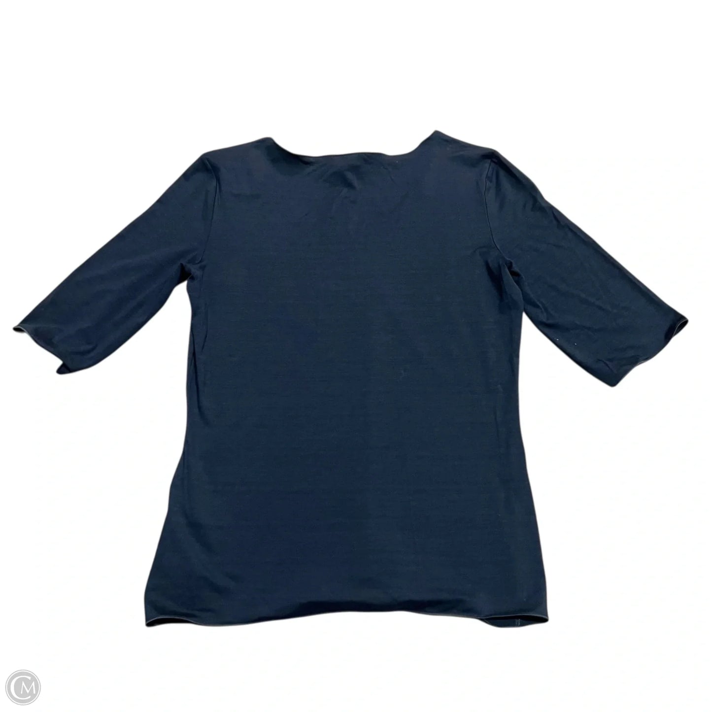 Top 3/4 Sleeve By Emporio Armani In Navy, Size: L