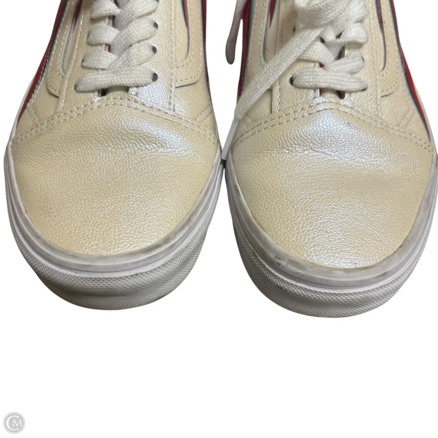 Shoes Sneakers By Vans In Cream & Red, Size: 8.5