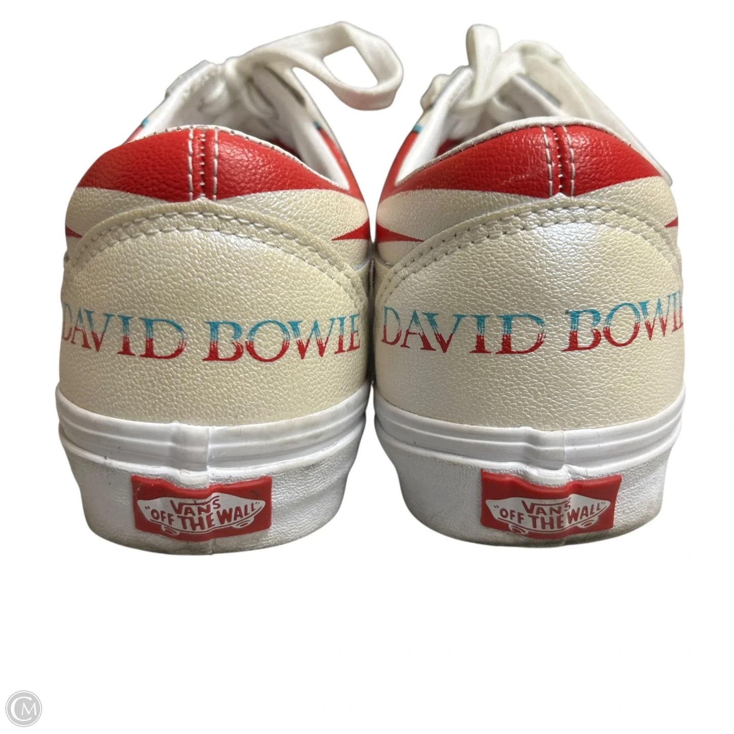 Shoes Sneakers By Vans In Cream & Red, Size: 8.5