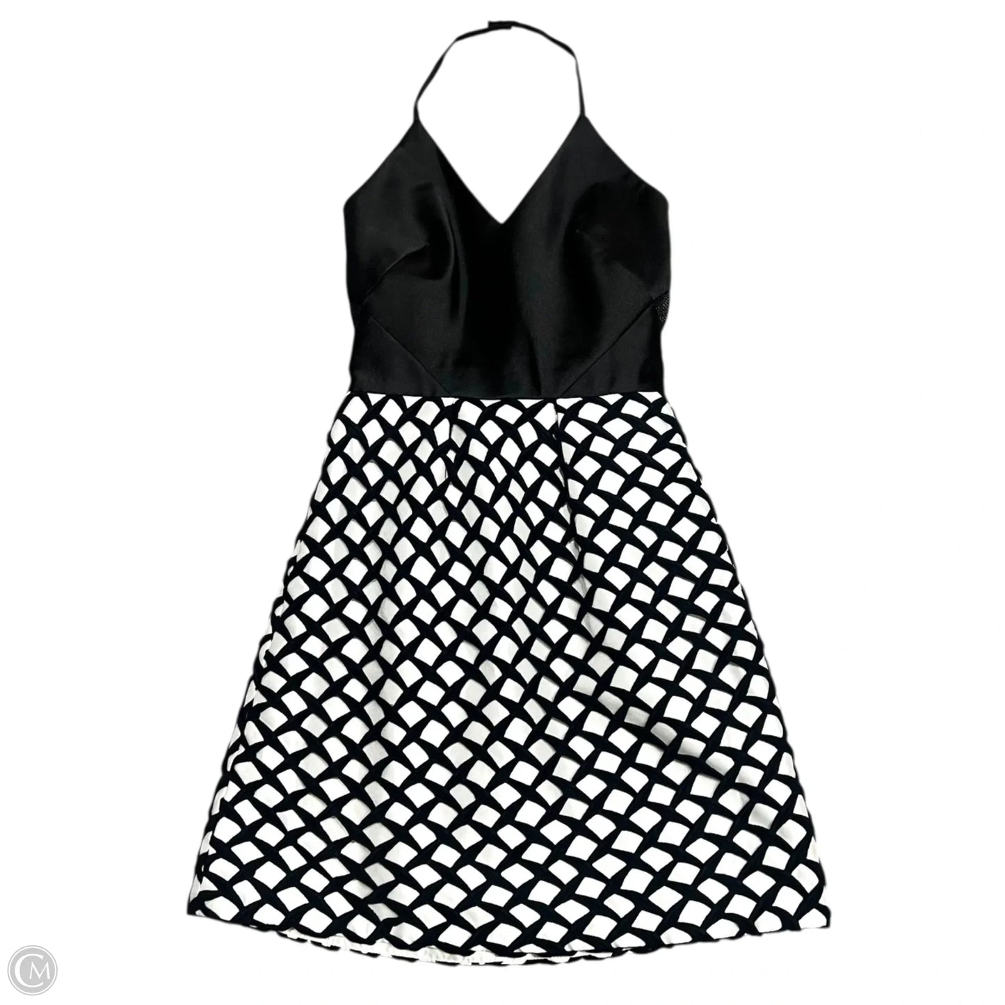 Dress Party Short By Monique Lhuillier In Black & White, Size: Xs