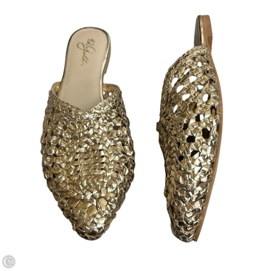 Shoes Flats By 42gold In Gold, Size: 8.5