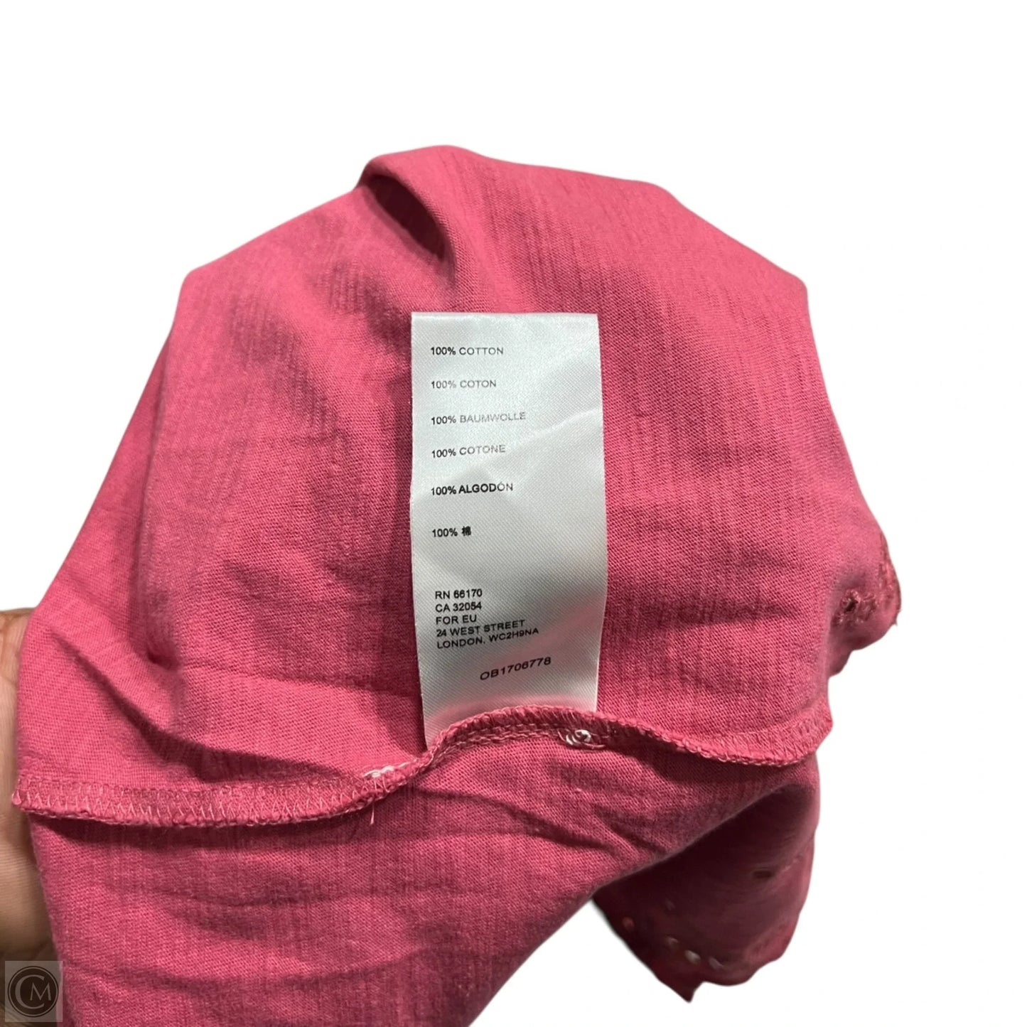 Top Short Sleeve By Free People In Pink, Size: Xs