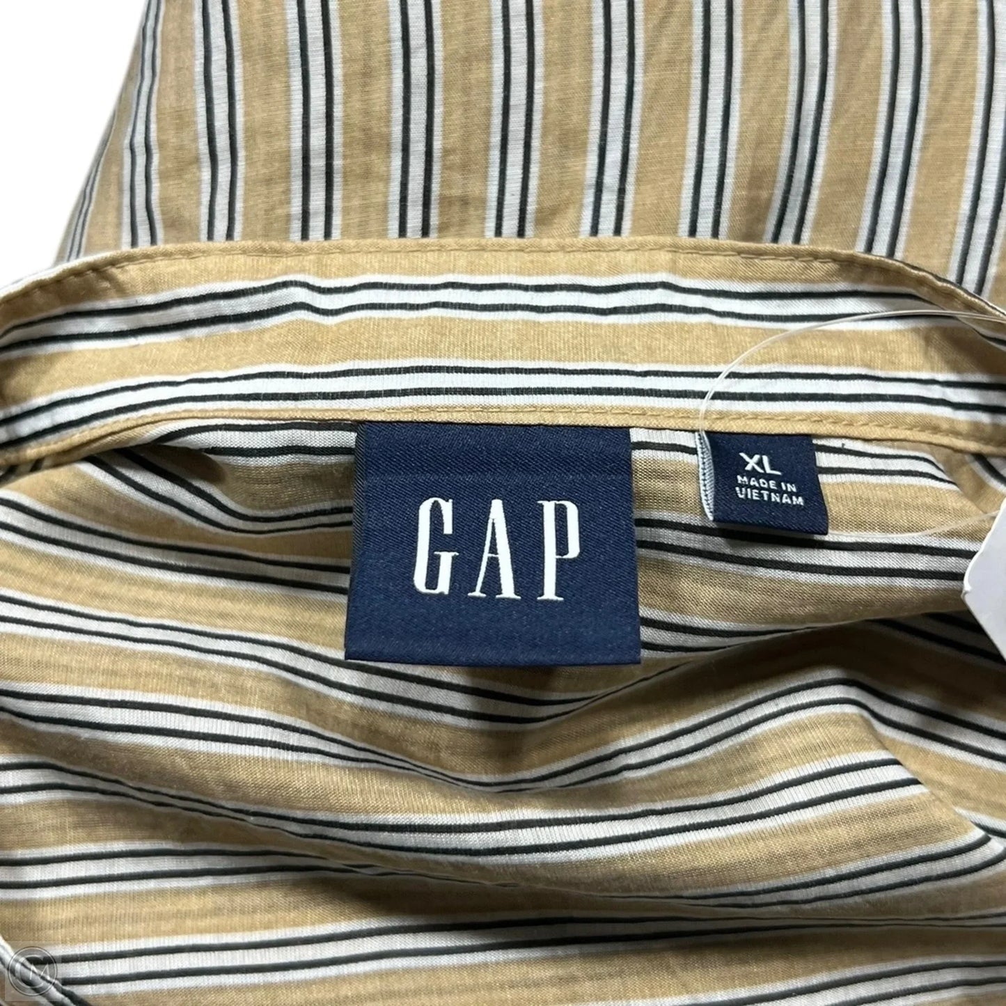 Top Long Sleeve By Gap In Black & Tan, Size: Xl