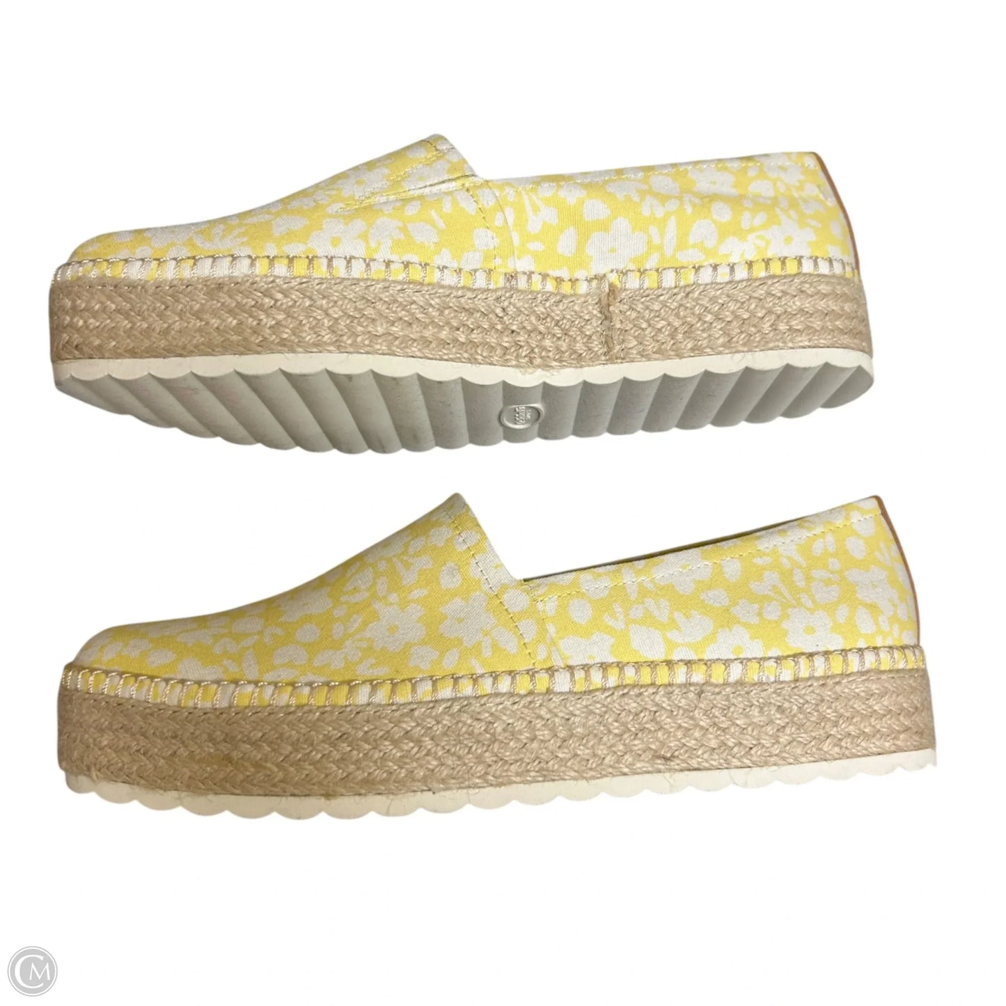 Shoes Heels Platform By Dr Scholls In White & Yellow, Size: 8