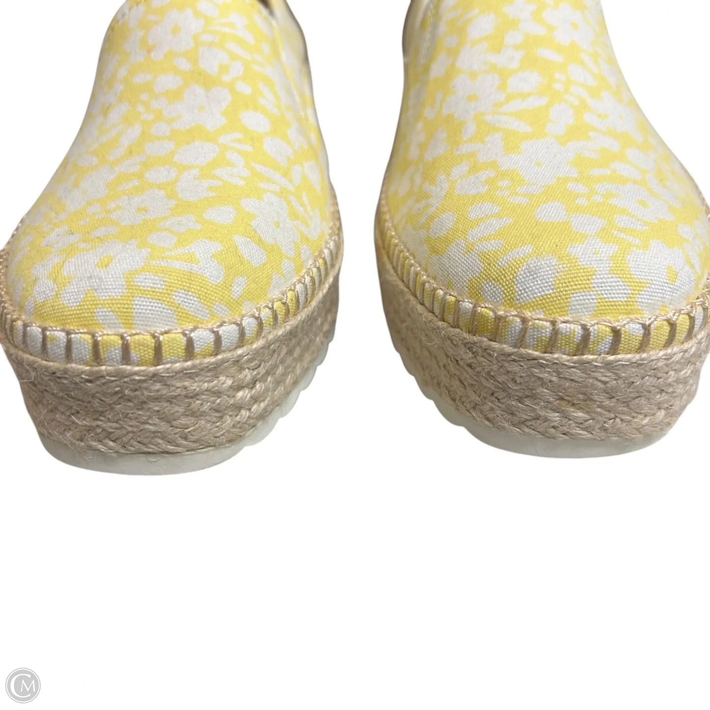 Shoes Heels Platform By Dr Scholls In White & Yellow, Size: 8