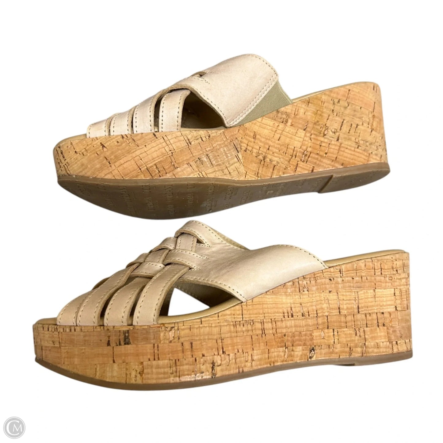 Sandals Heels Platform By Cordani In Beige, Size: 7.5