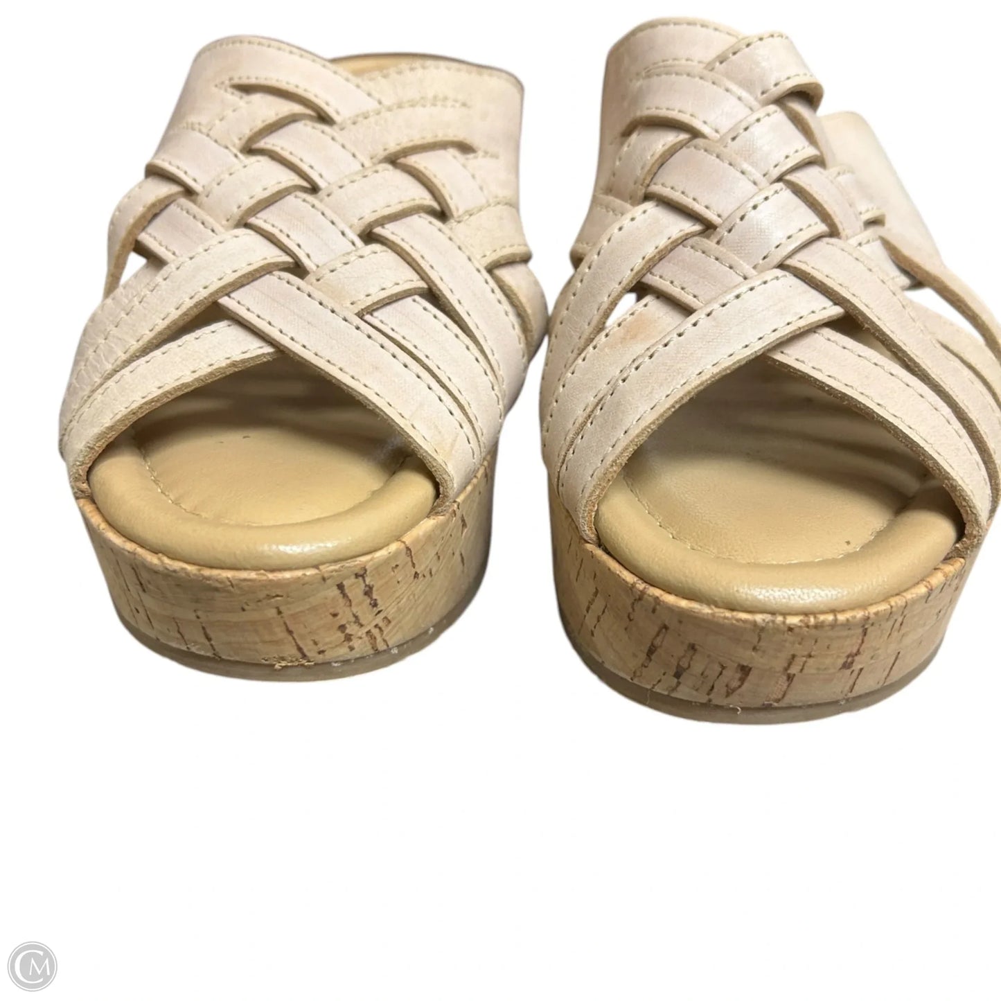 Sandals Heels Platform By Cordani In Beige, Size: 7.5