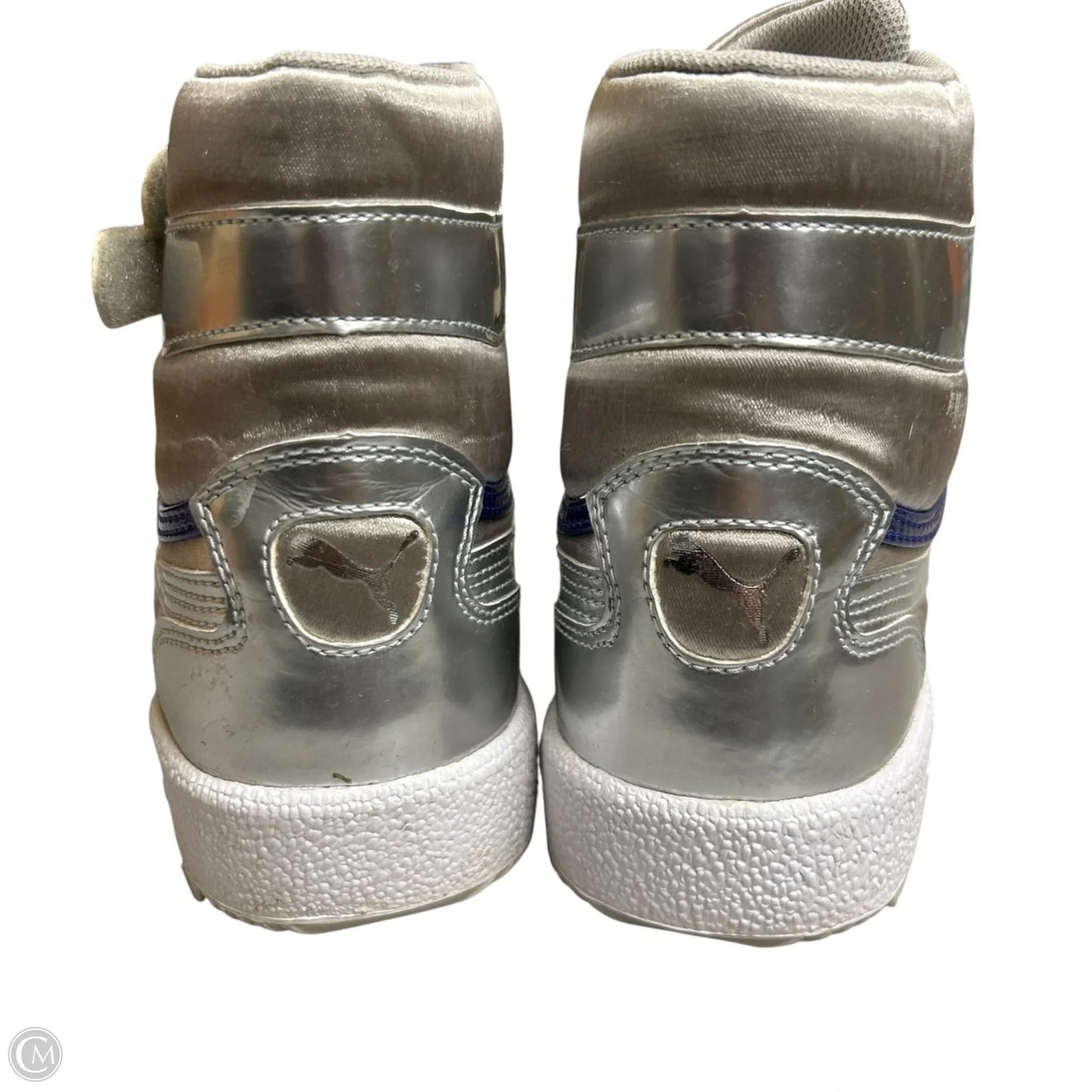 Shoes Sneakers By Puma In Blue & Silver, Size: 7