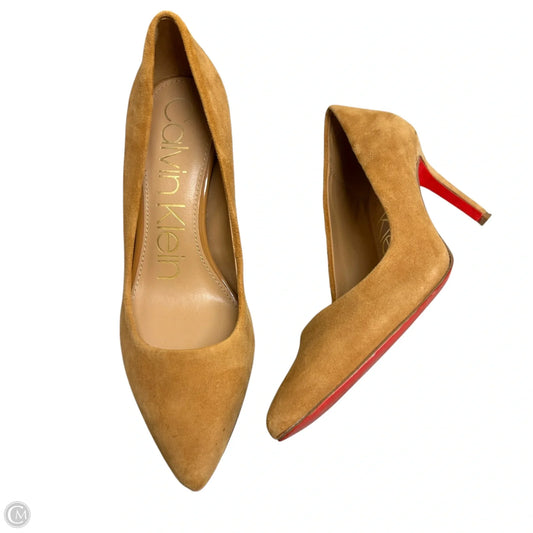 Shoes Heels Stiletto By Calvin Klein In Tan, Size: 8