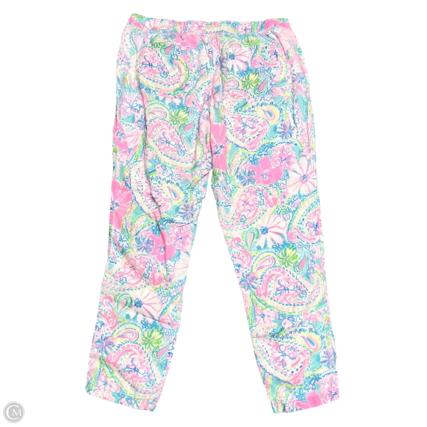Pants Designer By Lilly Pulitzer In Blue & Pink, Size: Xl