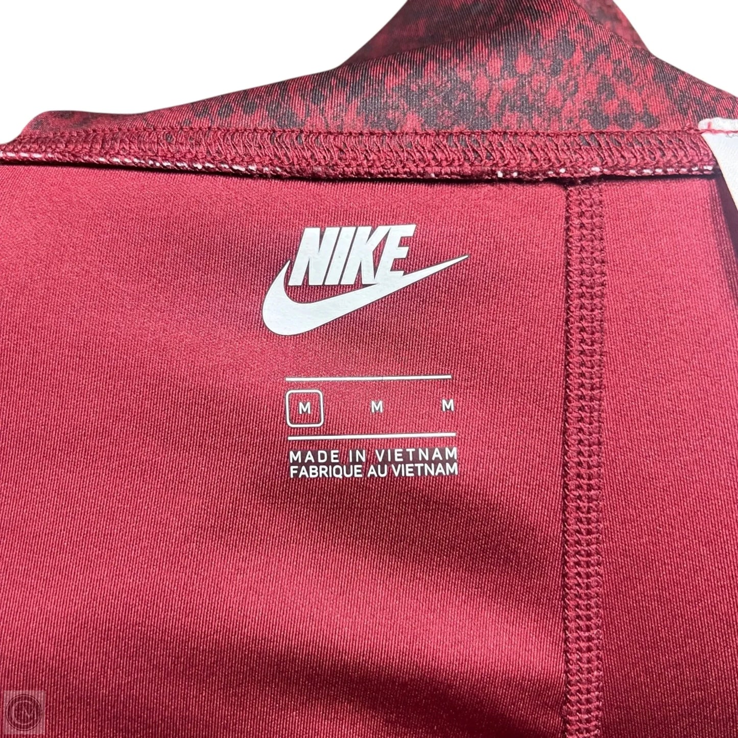 Athletic Leggings By Nike In Snakeskin Print, Size: 8