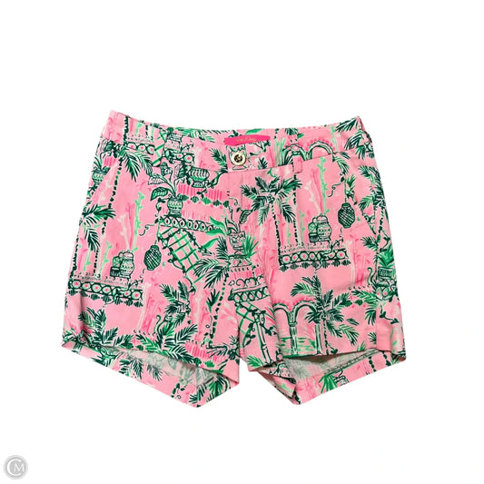 Shorts Designer By Lilly Pulitzer In Green & Pink, Size: 4