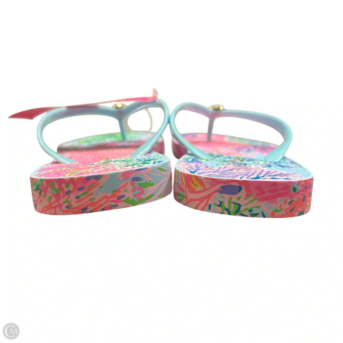 Sandals Designer By Lilly Pulitzer In Blue & Pink, Size: 7